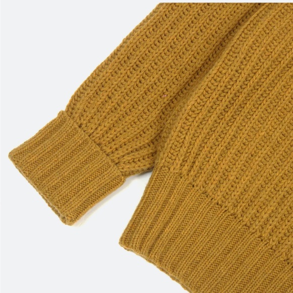 Far Afield | Mustard Tanner Ribbed Knit Lambs Wool Sweater - Picture 4 of 13